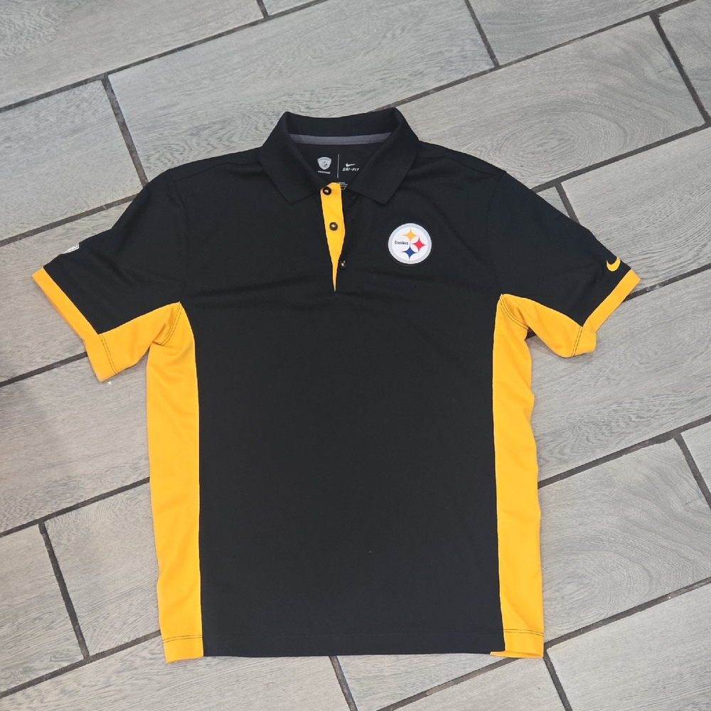 Nike NFL Equipment Pittsburgh Steelers Dri-Fit Polo Shirt Men's- - Picture 1 of 8